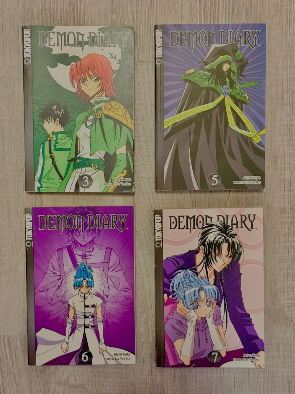 Tokyopop Demon Diary Manga Book Set Volumes 3, 5, 6, 7 OOP Y2K 1st Print & More